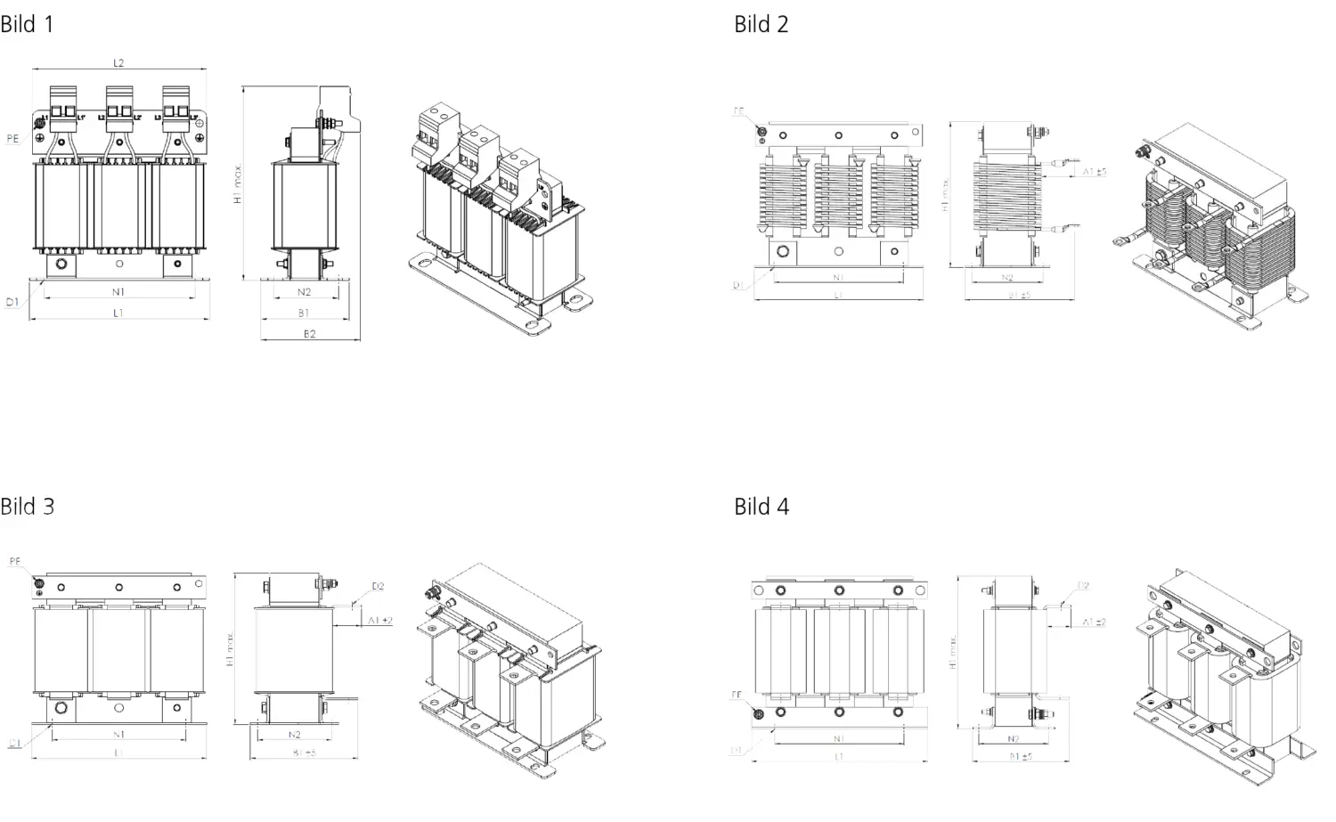 Disegno tecnico: Induttanza di rete N CNW 905
