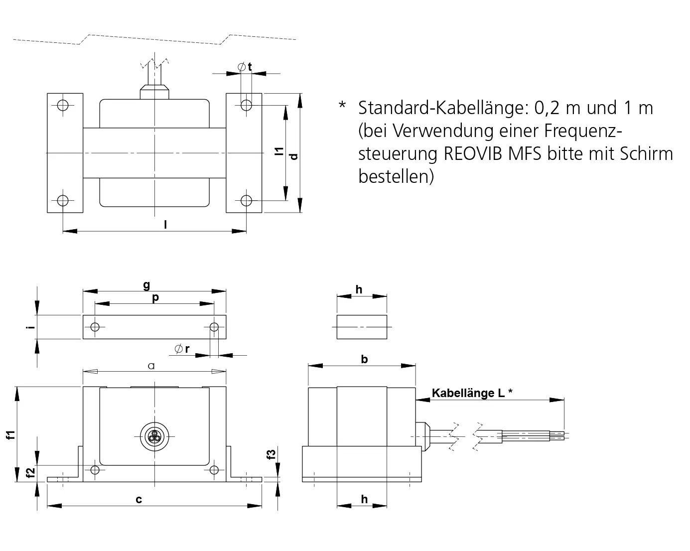 Disegno tecnico: Elettromagnete REOVIB WE 131