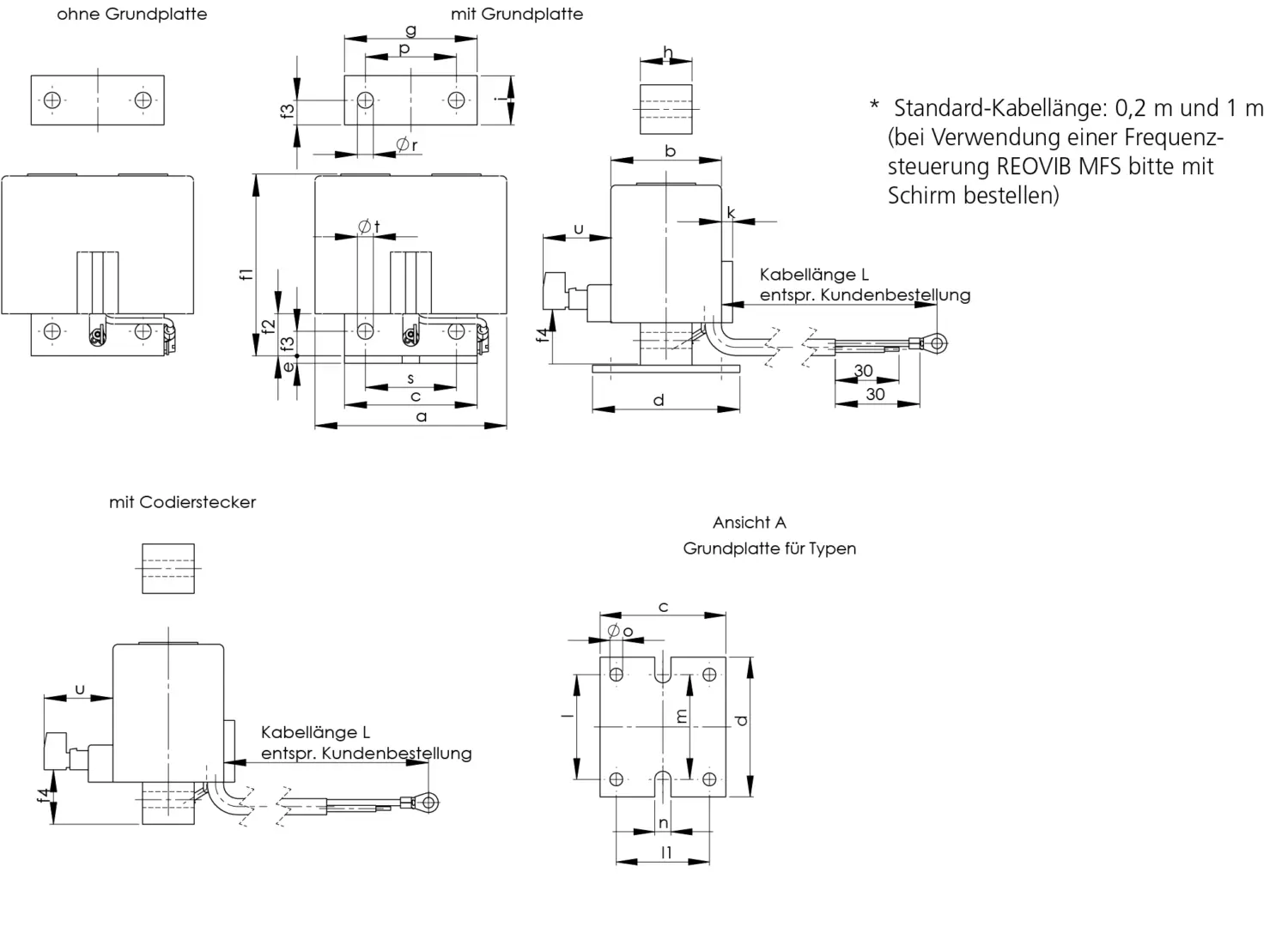 Disegno tecnico: Elettromagnete REOVIB WI 211