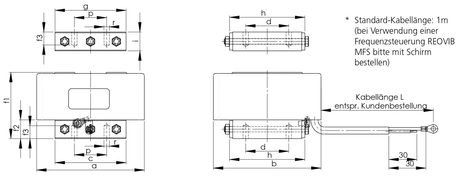 Disegno tecnico: Elettromagnete REOVIB WI 721